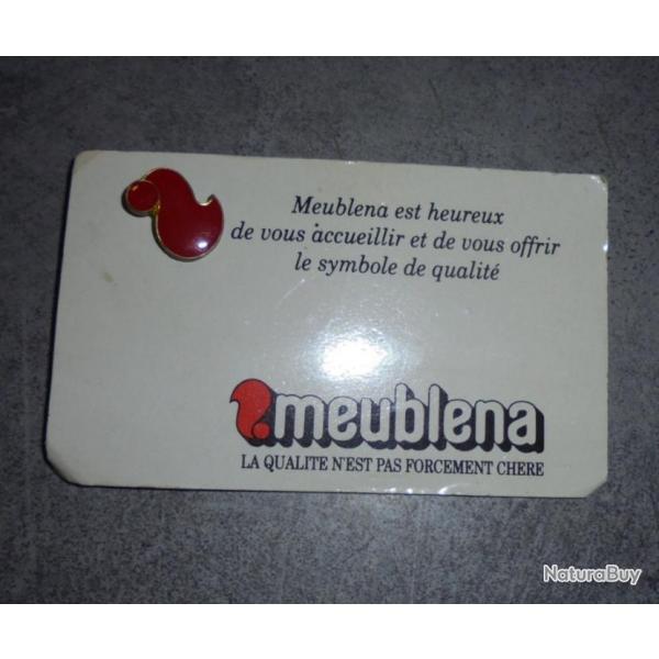 PIN'S MEUBLENA MAGASIN MEUBLE + CARTE de VISITE Dcoration Ameublement Mobilier