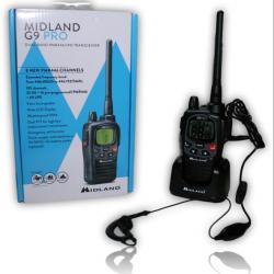 TALKIE WALKIE MIDLANG G9 PRO NOIR + KIT OREILLETTE