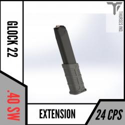 Extension chargeur glock 22 40 sw 30 coups THURSES INDUSTRIES talon rallonge