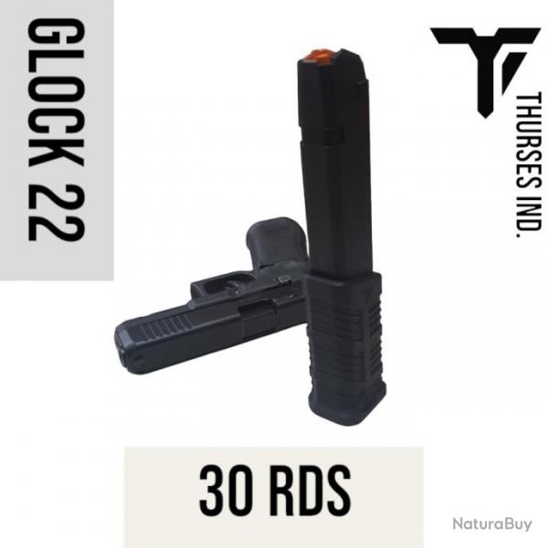 Extension chargeur glock 22 40 sw 30 coups THURSES INDUSTRIES talon rallonge