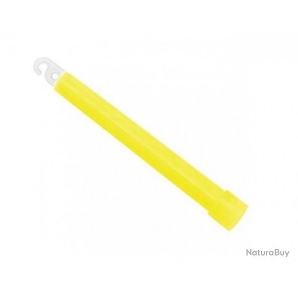 Baton lumineux jaune 12cm avec crochet X5