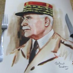 affiche officielle portrait Philippe Pétain maréchal de France Etat Français sortie mairie