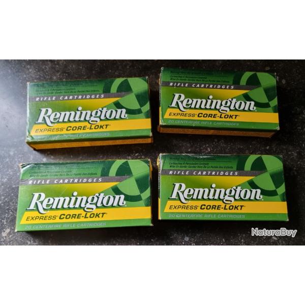 4 boites de Munitions 243 win remington corelock