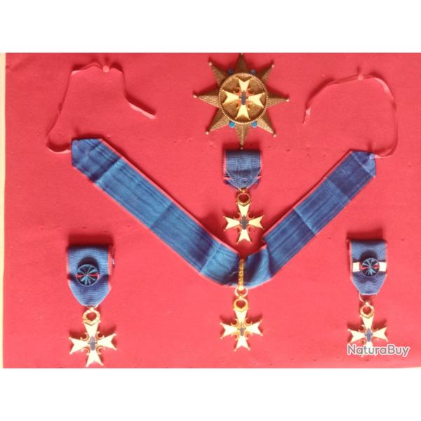 Superbe Srie de 5 Degrs de la Mdaille du Djebel, Afrique du Nord, Algrie, Anciens combattants.