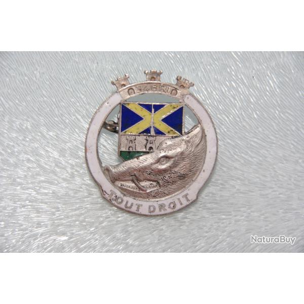 INSIGNE INFANTERIE 1939  --- 348  REGIMENT INFANTERIE  -------------- S.M.F ------------