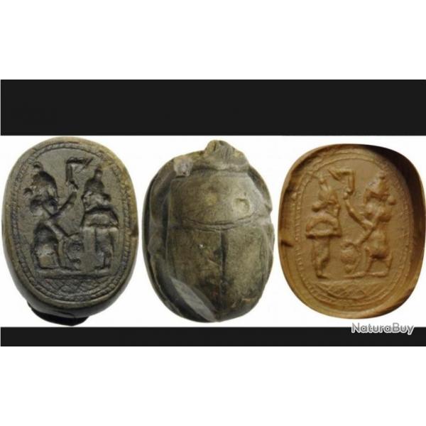 MDITERRANE ANTIQUE : SCARAB GRECO - PHNICIEN (5e sicle av JC)