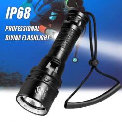 Lampe de plongée haute puissance, étanchéité IP68 la plus élevée, lumière de plongée professionnel.A