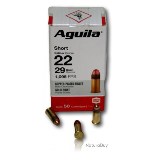 MUNITION AGUILA 22LR SHORT HAUTE VITESSE