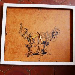 Tableau/horloge western "Lucky Luke" PAS DE PRIX DE RESERVE