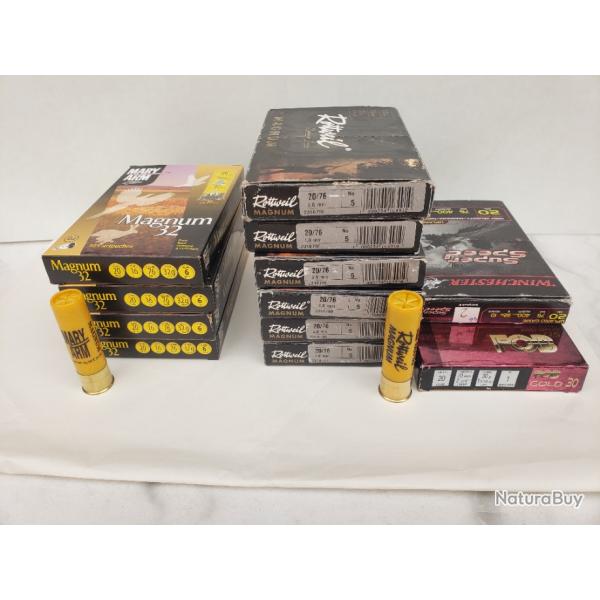 LOT de 12O cartouches cal 20