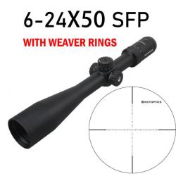 Victoptics Lunette De Visée S4 6-24x50 FFP  FDE MDL Riflescope Hunting