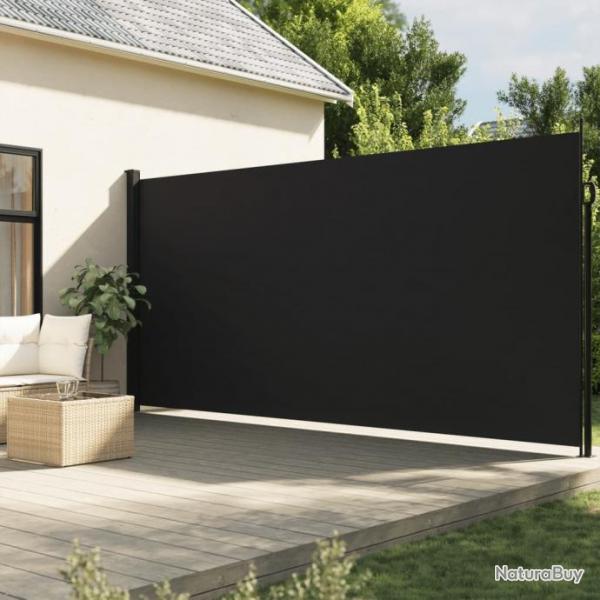 Auvent latral rtractable noir 200x600 cm