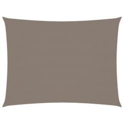 Voile de parasol tissu oxford rectangulaire 6x7 m taupe