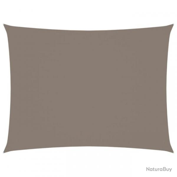 Voile de parasol tissu oxford rectangulaire 6x7 m taupe