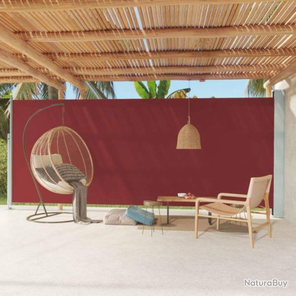 Auvent latral rtractable de patio 220x600 cm Rouge