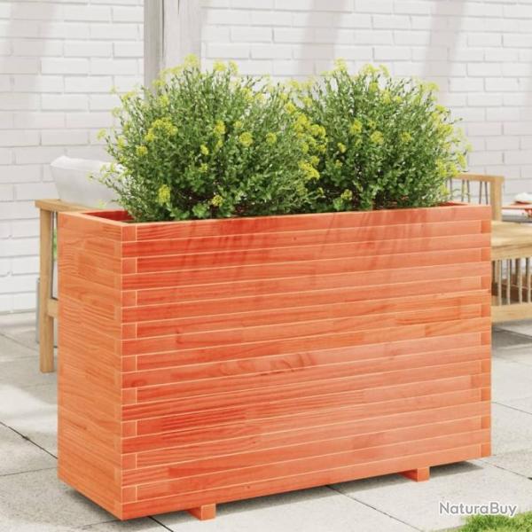 Jardinire cire marron 110x40x72,5 cm bois de pin massif