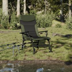 Chaise de pêche avec accoudoir pliable vert