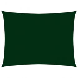 Voile de parasol tissu oxford rectangulaire 2,5x4,5m vert foncé