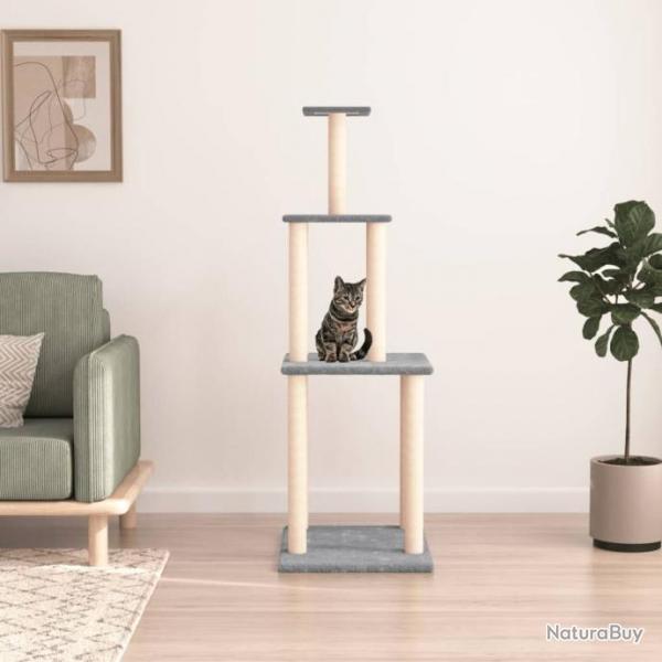 Arbre  chat avec griffoirs en sisal Gris clair 149 cm