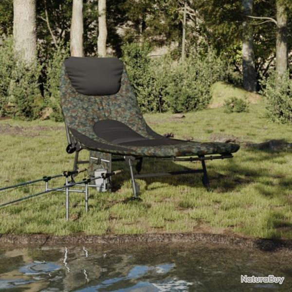 Lit de pche avec pieds  boue rglables pliable camouflage