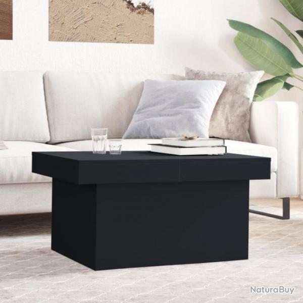 Table basse noir 100x55x40 cm bois d'ingnierie