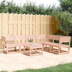 Salon de jardin 6 pcs bois massif douglas