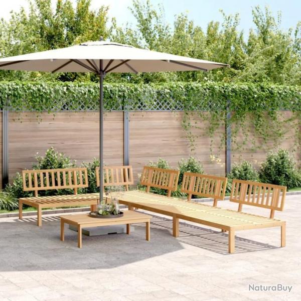 Salon palette de jardin 5 pcs bois d'acacia massif