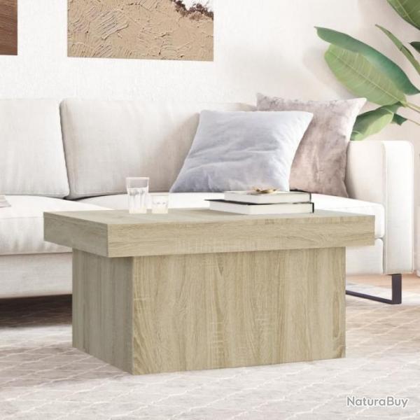 Table basse chne sonoma 80x55x40 cm bois d'ingnierie