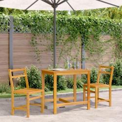 Ensemble de balcon 3 pcs bois d'acacia solide