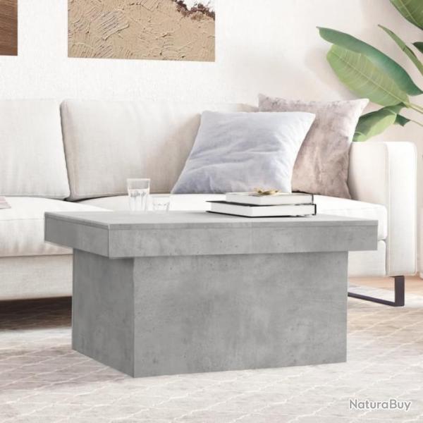 Table basse gris bton 100x55x40 cm bois d'ingnierie