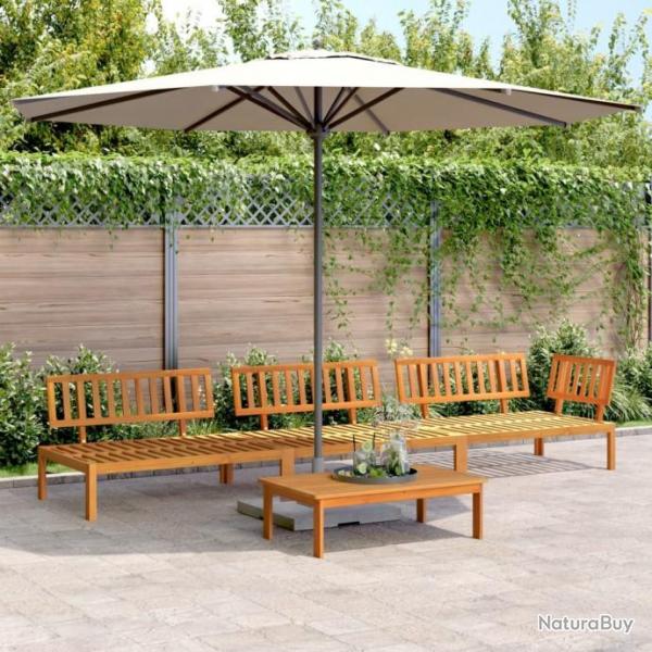 Salon palette de jardin 4 pcs bois d'acacia massif