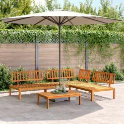 Salon palette de jardin 4 pcs bois d'acacia massif