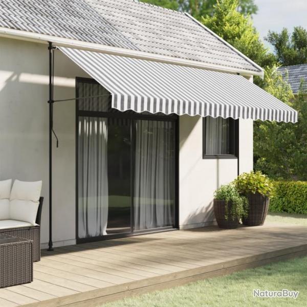 Tissu de remplacement de cantonnire d'auvent anthracite blanc