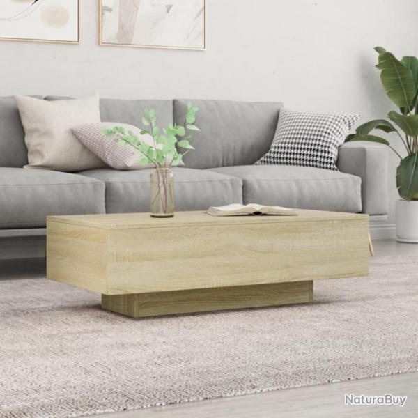 Table basse chne sonoma 100x49,5x31 cm bois d'ingnierie