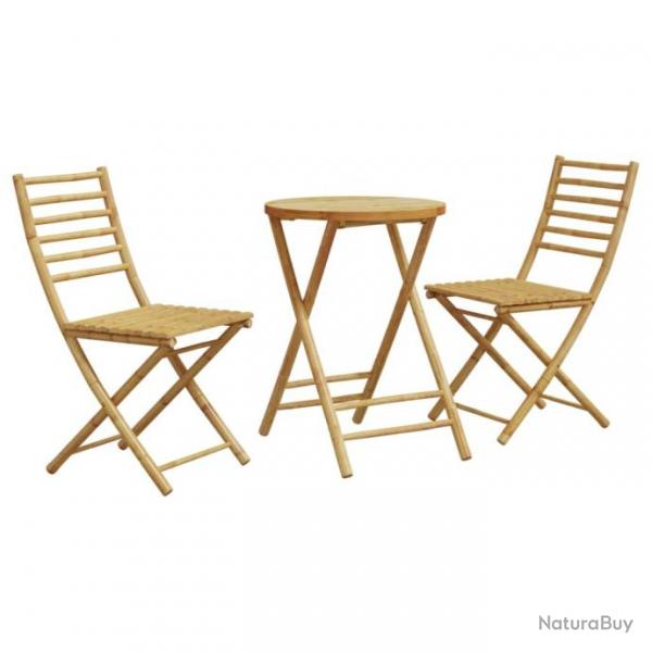 Ensemble de bistro 3 pcs bambou