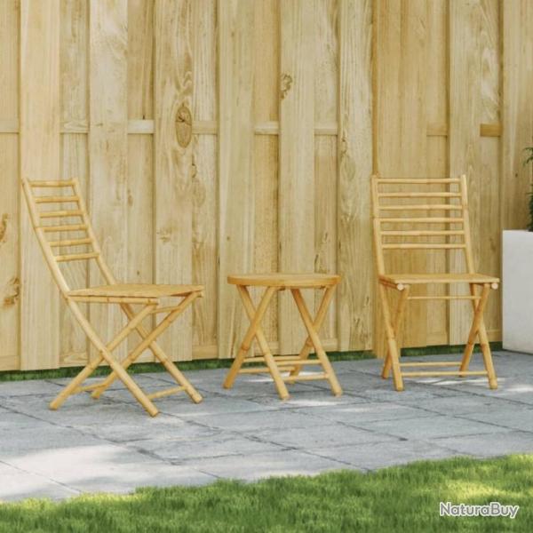 Ensemble de bistro 3 pcs bambou