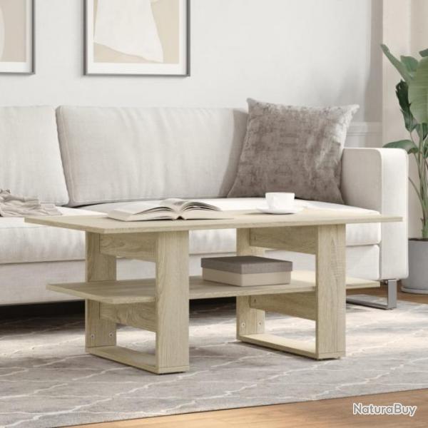 Table basse chne sonoma 102x55x42 cm bois d'ingnierie