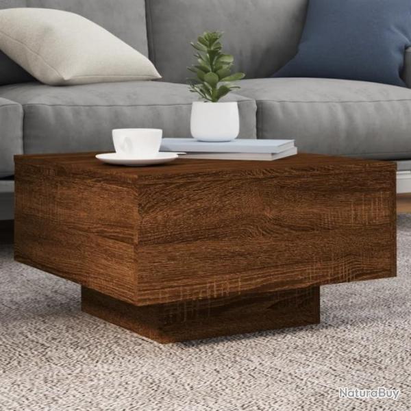 Table basse chne marron 55x55x31 cm bois d'ingnierie