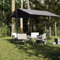 Bâche de camping gris et orange 300x294 cm imperméable