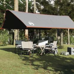 Bâche de camping gris et orange 500x294 cm imperméable