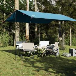 Bâche de camping bleu 360x294 cm imperméable