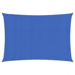 Voile d'ombrage 160 g/m² rectangulaire bleu 5x7 m PEHD