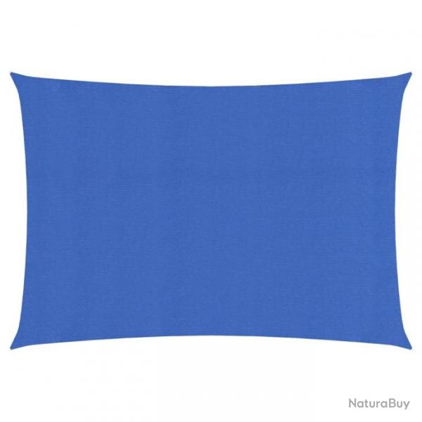 Voile d'ombrage 160 g/m rectangulaire bleu 5x7 m PEHD