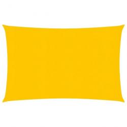 Voile d'ombrage 160 g/m² rectangulaire jaune 3,5x5 m PEHD