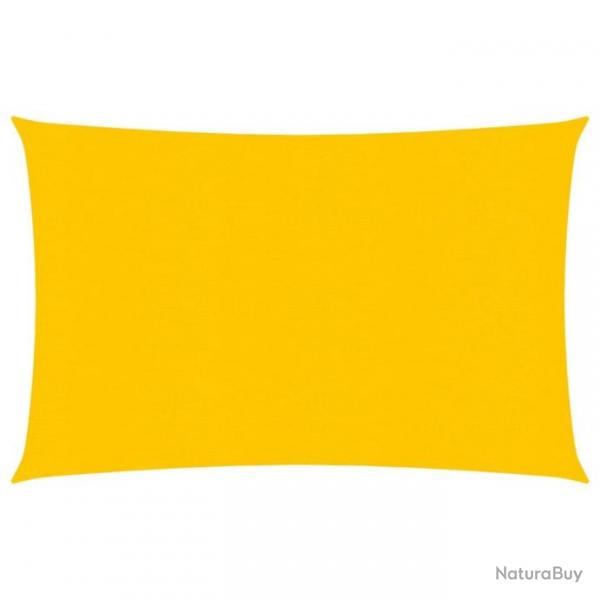 Voile d'ombrage 160 g/m rectangulaire jaune 3,5x5 m PEHD