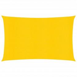 Voile d'ombrage 160 g/m² rectangulaire jaune 4x6 m PEHD