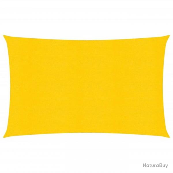 Voile d'ombrage 160 g/m rectangulaire jaune 4x6 m PEHD