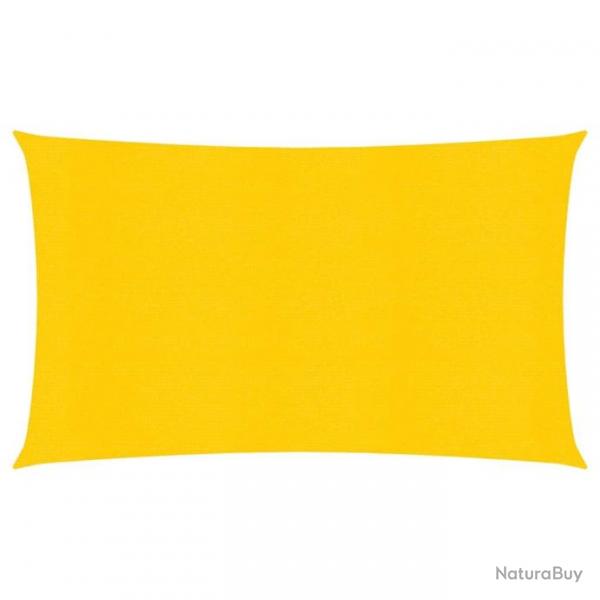 Voile d'ombrage 160 g/m rectangulaire jaune 4x7 m PEHD