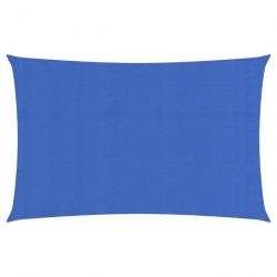 Voile d'ombrage 160 g/m² rectangulaire bleu 4x7 m PEHD