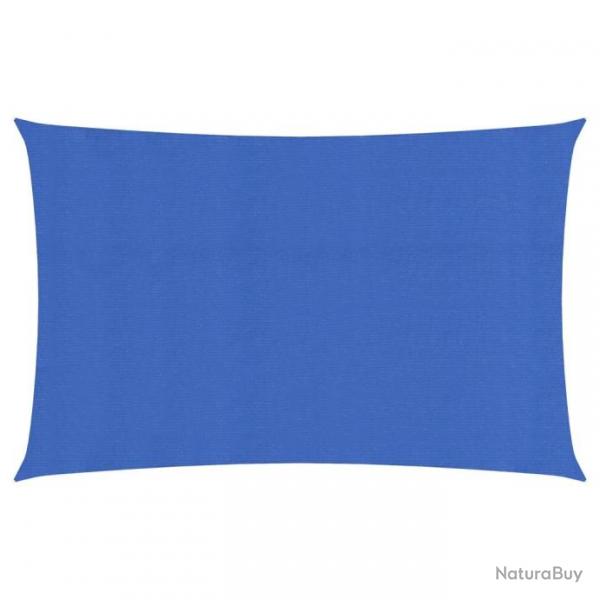 Voile d'ombrage 160 g/m rectangulaire bleu 4x7 m PEHD